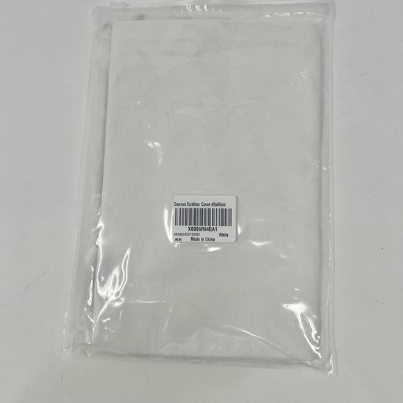 100% Cotton Canvas Square Solid Toss Pillowcase Cushion Cover WHITE 18”x… - Picture 5 of 8